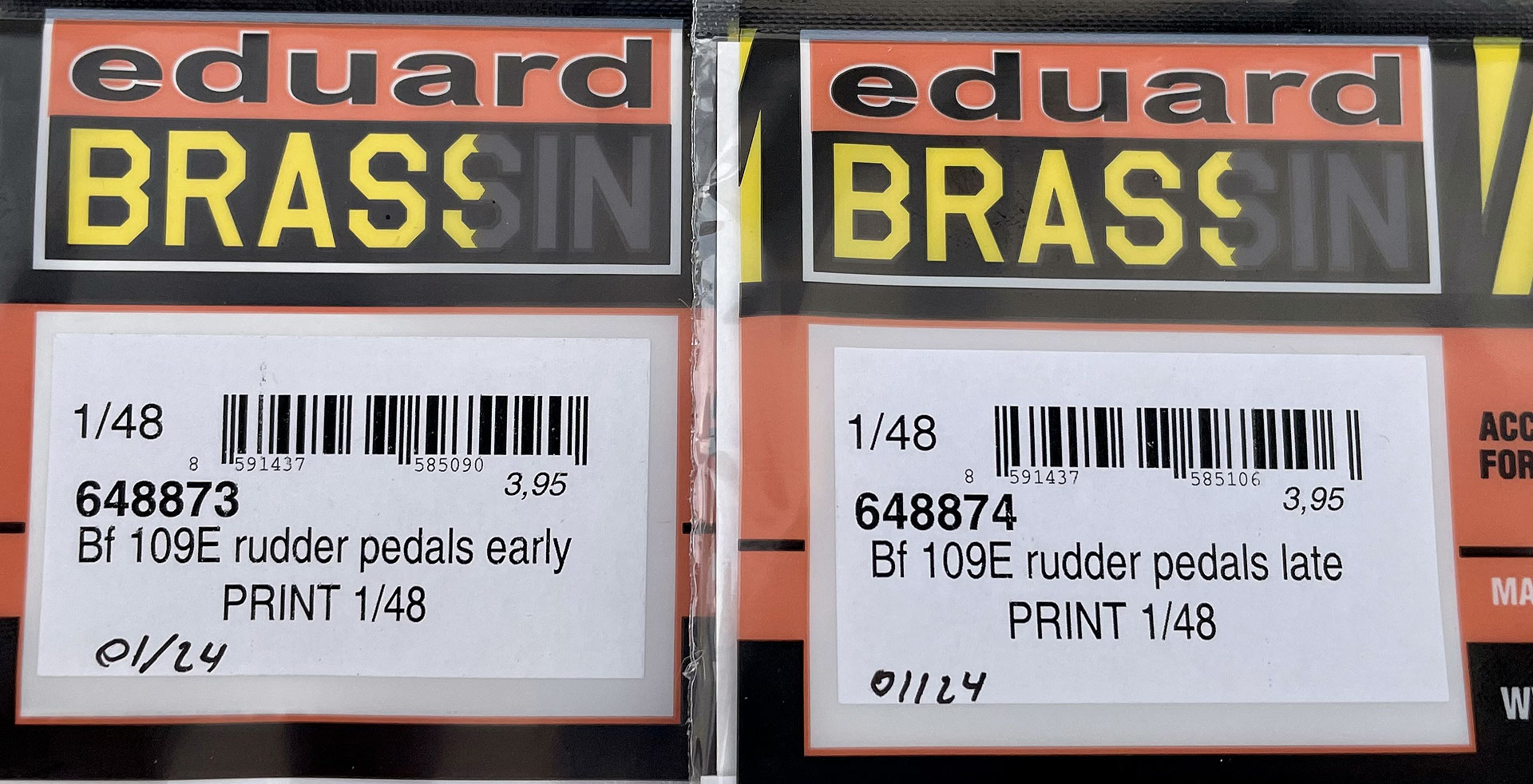 Du betrachtest gerade Bf 109E Rudder pedals | early & late | eduard 1:48