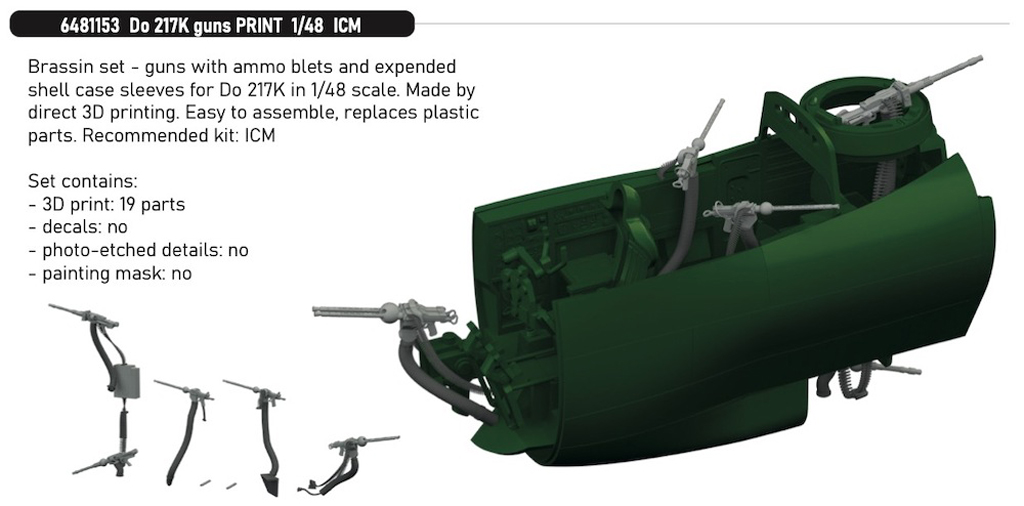 Mehr über den Artikel erfahren Do 217K guns | 6481153 | eduard 1:48